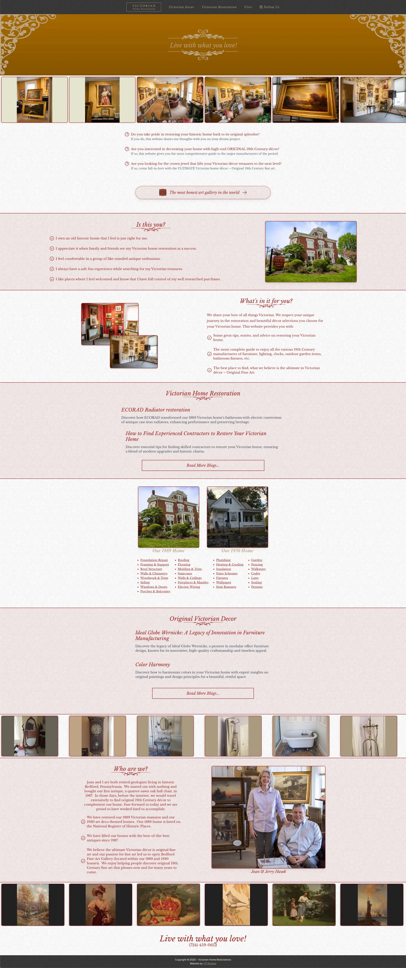 Website built for Victorian Restorations
